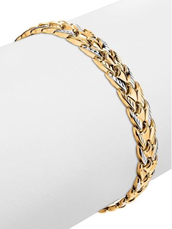 Two Toned Golden Link Bracelet, image , picture 3
