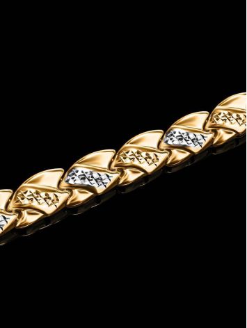 Two Toned Golden Link Bracelet, image , picture 2