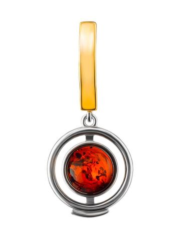 Gold Plated Silver Pendant With Amber The Lumiere, image 