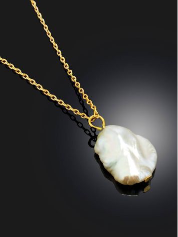 18ct Gold on Sterling Silver ​Pearl Pendant Necklace The Palazzo, image , picture 2