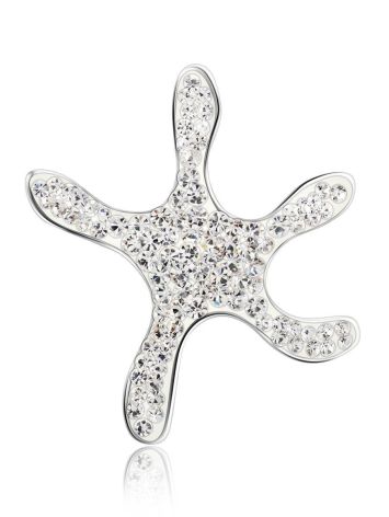 Silver Starfish Pendant With Crystals The Jungle, image 