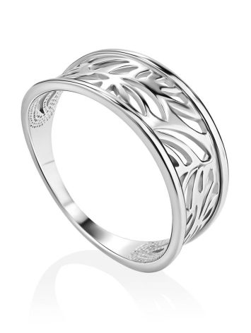 Silver Floral Band Ring The Sacral, Ring Size: 6.5 / 17, image 