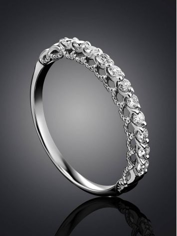 Classy White Gold Diamond Ring, Ring Size: 6 / 16.5, image , picture 2