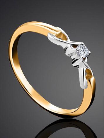 Refined Gold Diamond Ring, Ring Size: 5.5 / 16, image , picture 2