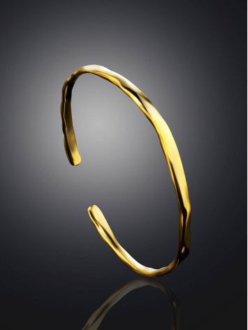 Luxurious Gold-Plated Silver Bangle The Liquid, image , picture 2