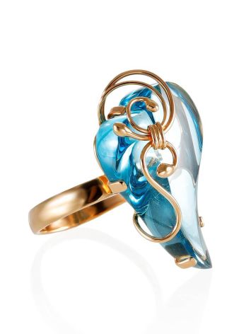 Voluptuous Gold Topaz Cocktail Ring The Serenade, Ring Size: Adjustable, image 