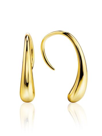 Statement 18ct Gold on Sterling Silver Drop Earrings The Liquid, image 