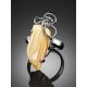 Bold Silver Cocktail Ring With Mammoth Tusk The Era, Ring Size: Adjustable, image , picture 2