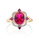 Gorgeous Gold Diamond Ruby Ring, Ring Size: 9.5 / 19.5, image , picture 3