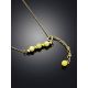 Horizontal Bar Gilded Silver Necklace With Amber The Palazzo, image , picture 2