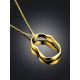 Abstract Hammered Gold Plated Silver Necklace The Liquid, image , picture 2