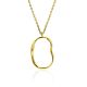 Abstract Hammered Gold Plated Silver Necklace The Liquid, image 
