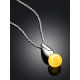 Chic Silver Amber Pendant Necklace The Palazzo, image , picture 2