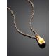 Simplistic Design Rose Gold Plated Amber Necklace The Palazzo, image , picture 2