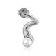 Curvaceous Silver Pearl Mono Earring The Palazzo, image 