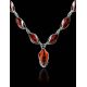 Classic Design Silver Amber Necklace, image , picture 2