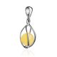Twist Amber Pendant In Sterling Silver The Algeria, image , picture 3