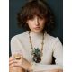 Voluminous Amber Brass Designer Necklace The Pandora, image , picture 3