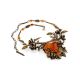 Exclusive Floral Design Brass Amber Necklace The Pandora, image , picture 3