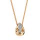 Classy Teardrop Design Gold Diamond Necklace, image 