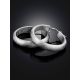 Chic Matte Silver Hoop Earrings The Silk, image , picture 2