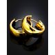 Bright Gilded Silver Hoop Earrings The Silk, image , picture 2