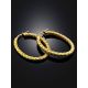 Elliptical Design Gilded Silver Hoop Earrings The Silk, image , picture 2