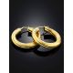 Bold Gilded Silver Hoop Earrings The Silk, image , picture 2
