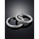 Fashionable Matte Silver Hoop Earrings The Silk, image , picture 2