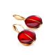 Luminous Gold Amber Fish Hook Earrings The Sangria, image , picture 4