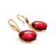 Ultra Feminine Gold Amber Hook Earrings The Sangria, image , picture 3