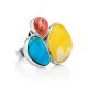 Flamboyant Multi Stone Cocktail Ring The Bella Terra, Ring Size: Adjustable, image 