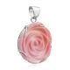 Chic Rose Motif Silver And Oyster Shell Pendant, image , picture 4