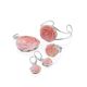 Voluptuous Rose Motif Silver And Shell Earrings, image , picture 4