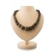 Hammer Cut Amber Beaded Necklace The Meteor, image 
