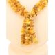 Raw Amber Beaded Necklace With Dangles, image , picture 2