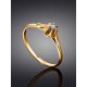 Solitaire White Diamond Ring In Gold, Ring Size: 9 / 19, image , picture 2