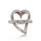 Fabulous Heart Shaped Diamond Ring With Sapphires, Ring Size: 8.5 / 18.5, image , picture 3